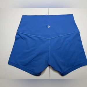 Lululemon High Waisted Biker Shorts Blue Athletic Activewear Size 8